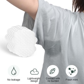 LAKJUOZ Pack of 60 Armpit Pads, Armpit Sweat Pads, Women's Disposable Underarm Protection Sweating, Invisible Sweat Pads, Underarm Pads Women Men, Perfect Fit, Absorbing Against Sweat