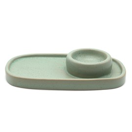 SOUL STICKS Ceramic Smudge Bowl Palo Santo and Sage Holder Dish Plate (Sage Green)