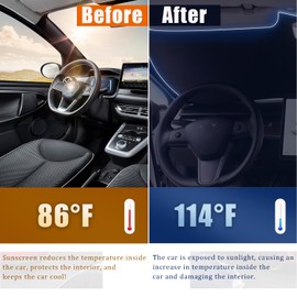 Smeyta Car Windshield Sun Shade Foldable,Sun Protection for Car Front Windshield,Sun Protector for UV Ray,Car Interior Accessories for Sun Heat,Fit for 2019-2024 Toyota RAV4