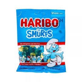 HARIBO Get Haribo Gummies the Smurfs - 4 oz (Pack of 12 Bags)