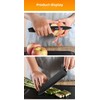 professional kitchen knife set with scissors - 3-piece black knives