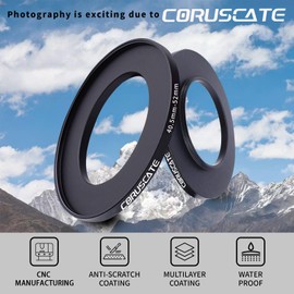 40.5 mm to 52 mm Lens Adapter Ring, Step Up Ring Filter Adapter Compatible with All 40.5 mm Lenses with 52 mm UV ND CPL Filter + 1 x Lens Cleaning Cloth