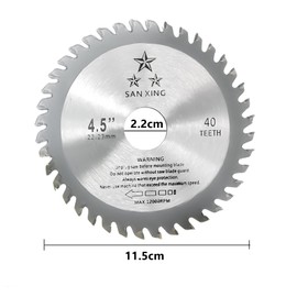 AONEDAY Circular Saw Blade 115mm x 40T x 22.2mm Bore (20mm Ring) Wood Mitre Saw Blade 4.5inch Wood Cutting Disc For Angle Grinder (3)