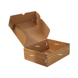 On Top Packaging - Small Parcel Boxes - Pack Of 10 (20.8cm x 13cm x 6.8cm) Premium 150K - E Flute Cardboard - UK Made - Durable, Lightweight & Ideal For E-Commerce, Mailing, Or Gift Packaging.