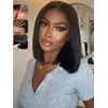 KLAIYI Bob Wig Human Hair Bye Bye Knots Glueless Wear