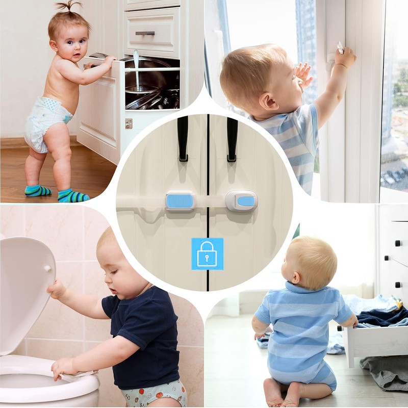 Baby Safety Lock for Kitchen Cupboards (Pack of 2) -