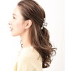 VingTAINE H7641-S Hair Claw Hair Clip, Pearl, Bijou, Classic, Women's