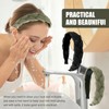 Velvet Headband Braided Headband Velvet 2 Pieces Plain Twist Headband,