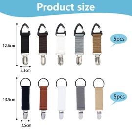 SLAXJNE Pack of 10 Hat Clips, Hat Clips for Travel Bags, Bag Hat Clips, Portable Hat Organiser, Hat and Scarf Clips