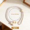 4 Pack Wooden Bead Curtain Tie Backs, Minimalist Boho Curtain