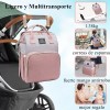 Pokachila Mochila Pañalera Termica Ligera Y Cambiador Mosquitero Cuna