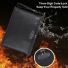Fireproof Document Bag with Lock, ZOOPIP 14.3"x10.2" Fireproof and Waterproof