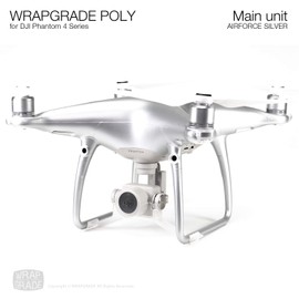 WRAPGRADE POLY for DJI Phantom 4 Series Skin Sticker for Main Body (with legs, Air Force Silver)
