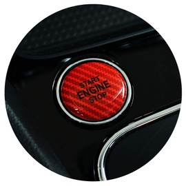 Gel Emblem Start Stop Button Cover Sticker Keyless GO Carbon Pressure Switch Button Cover Ignition – Finest Folia Start Button, Carbon Red