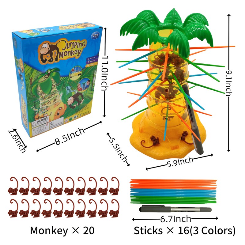 Ybgocot Kids Monkey Game,Don't Let The Monkeys Fall,Family Board Game