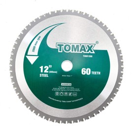 TOMAX 12 Inch 60 Tooth Industrial Level Steel and Ferrous Metal Saw Blade with 1 Inch Arbor