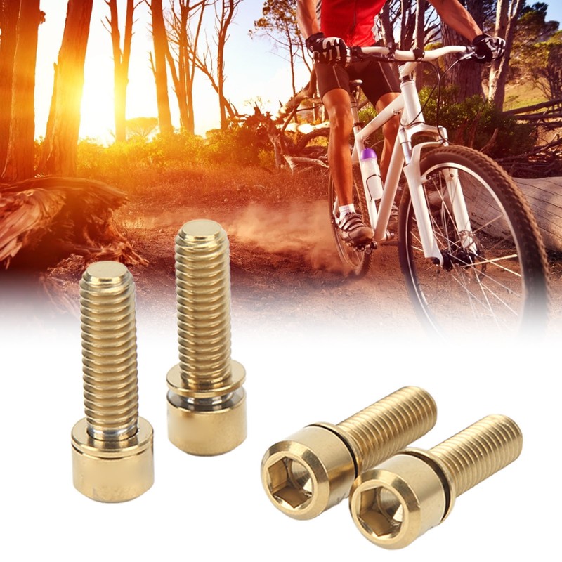 Bike Stem Bolts Screw M6 20mm Accurate Thread Rustproof Reliable