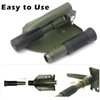 2-Pack Black & Green Folding Camping Shovels, Carbon Steel Multi-Tool