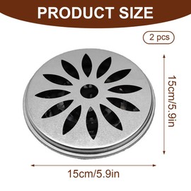 VIUWIZE 2 Pack Stainless Steel Bobbin Holder, Metal Sandal Wood Holder, Mosquito Bobbin Holder Box with Lid, Mosquito Bobbin Sandal Wood Coil Burner for Home Use