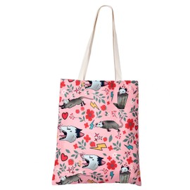 XYANFA Opossum Gifts For Women Possum Makeup Bag Possum Gifts For Opossum Lovers Opossum Cosmetic Bag (Opossum Tote Bag)