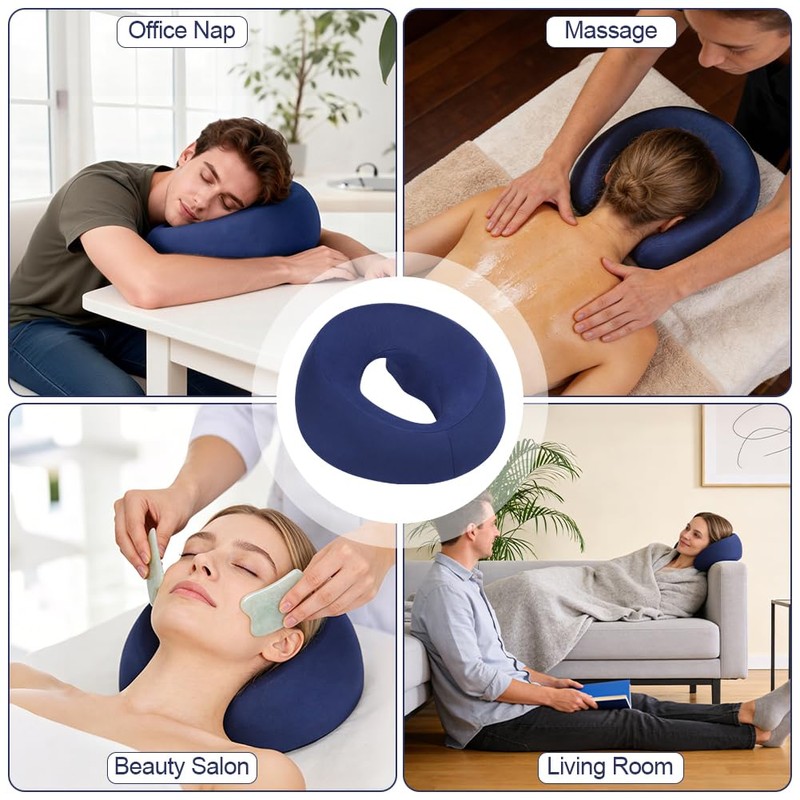 AOOSA Face Down Pillow for Massage, Massage Headrest for Bed,