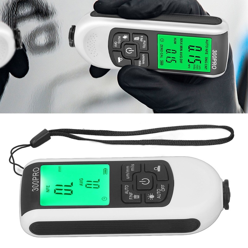 Paint Thickness Gauge Coating Depth Meter Tester Digital Display 0‑2000um