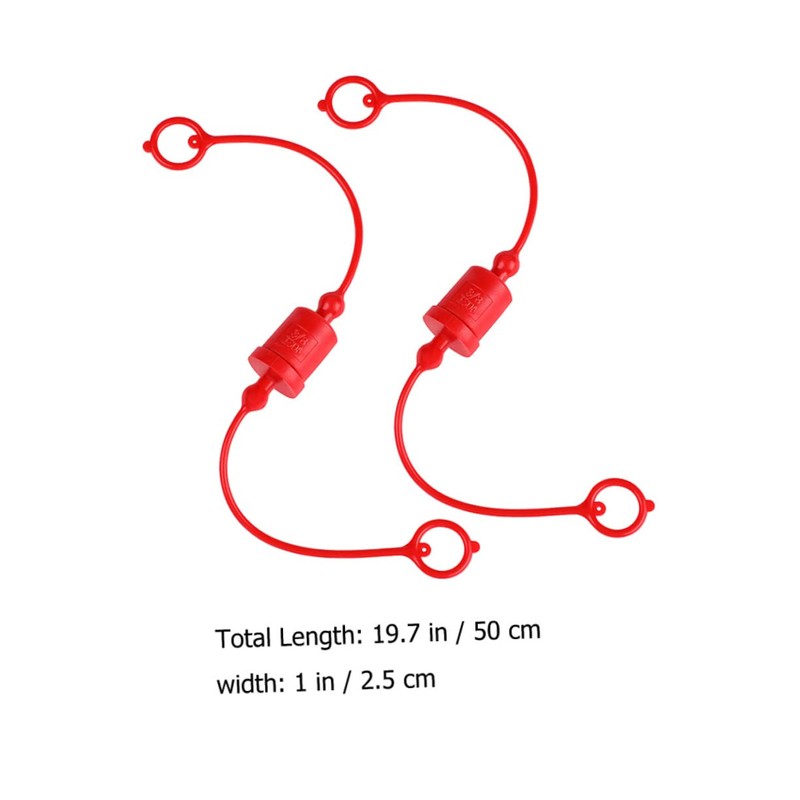 HEALEEP 2 Sets Plastic Cap Hydraulic Quick Connect Covers Red