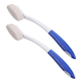 Gogogmee Foot Scrubber Tool Long Handle Pumice Stone Foot Exfoliator for Dead Skin Callus Remover Home Salon Use