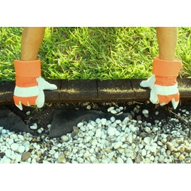 EcoBorder EarthCurb Black Recycled Rubber 4ft Lawn Edging (4pc Box)