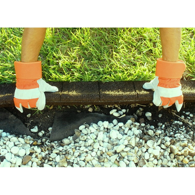 EcoBorder EarthCurb Black Recycled Rubber 4ft Lawn Edging (4pc Box)