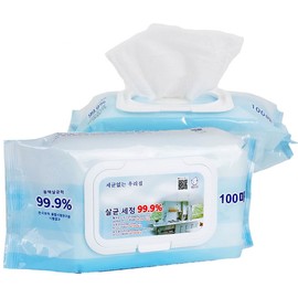 100 sheets of germ-free home tissue dishcloths (sterilizing cleaning wet wipes) / 세균없는 우리집 티슈 행주 100매(살균 세정 물티슈)