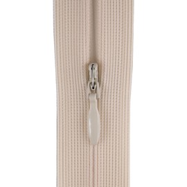 Invisible Zip Fasteners, Pack of 5, Suitable for Lightweight Fabric (Beige, 16 inch)