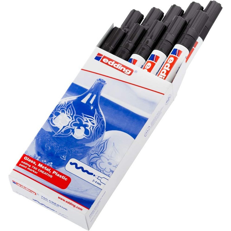 edding 750 gloss paint marker - black - 10 paint