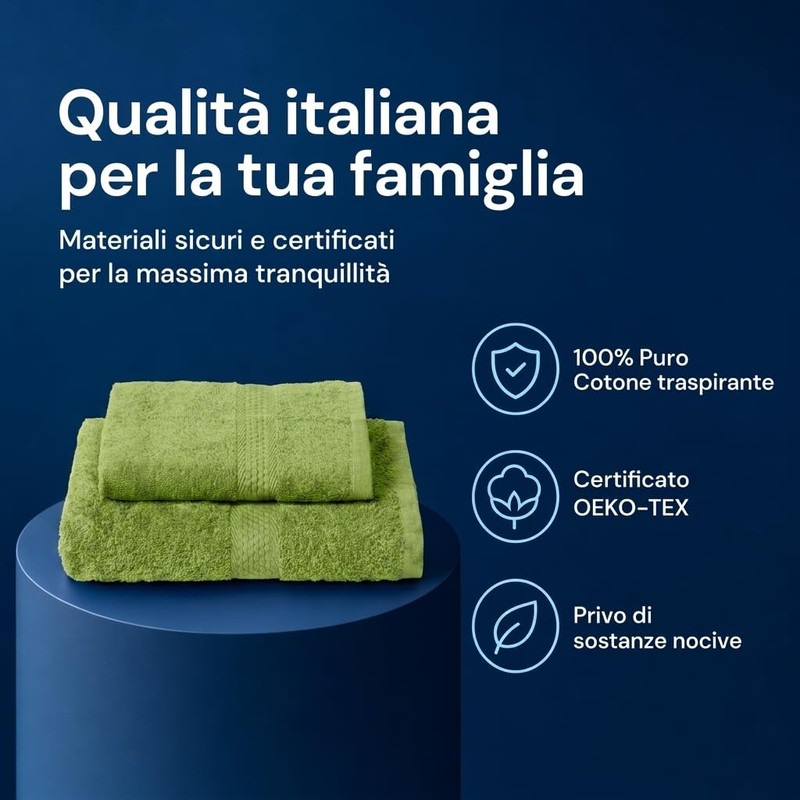 Caleffi Set 2 Asciugamani Viso e Ospite 40x60 + 55x100