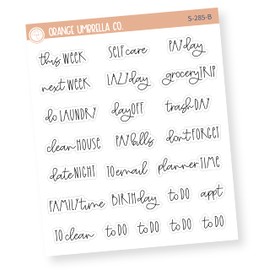 FC12 Font Mini Sheet Sampler Planner Stickers, Script Sampler Labels, Color Print Planning Stickers, FC12 (S-285-B)