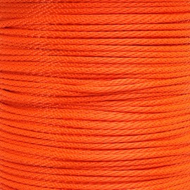 GOLBERG Solid Braid Nylon Utility Rope – Multipurpose Rope for Outdoor Activities, Commercial Applications, Crafts – Orange (1/4” x 100 Feet)