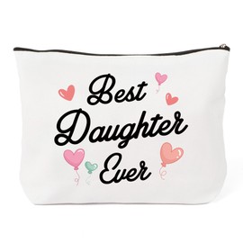 QONCV Cosmetic Bags, Best Daughter Gifts for Women Birthday Christmas Valentine, Presents for Daughter, Make Up Bag