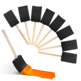 Mabor 8Pcs Foam Paint Brush, 1.6 Inch Sponge Paint Brush with Wooden Handle for Painting & Staining Craft & DIY Art Sponges Acrylic Painting Stamps Tools