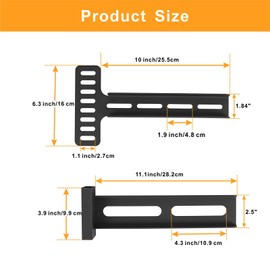 Wdwlbsm Headboard Brackets,Headboard Kit for Adjustable Bed, Bed Brackets for headboard and Footboard Bracket for Metal Bed Frame, Universal Headboard Extension Adapter Kit, Wall Mounting