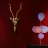 Fashionoda Large Antelope Vintage Wall Sculpture Statue - Wall Mounted
