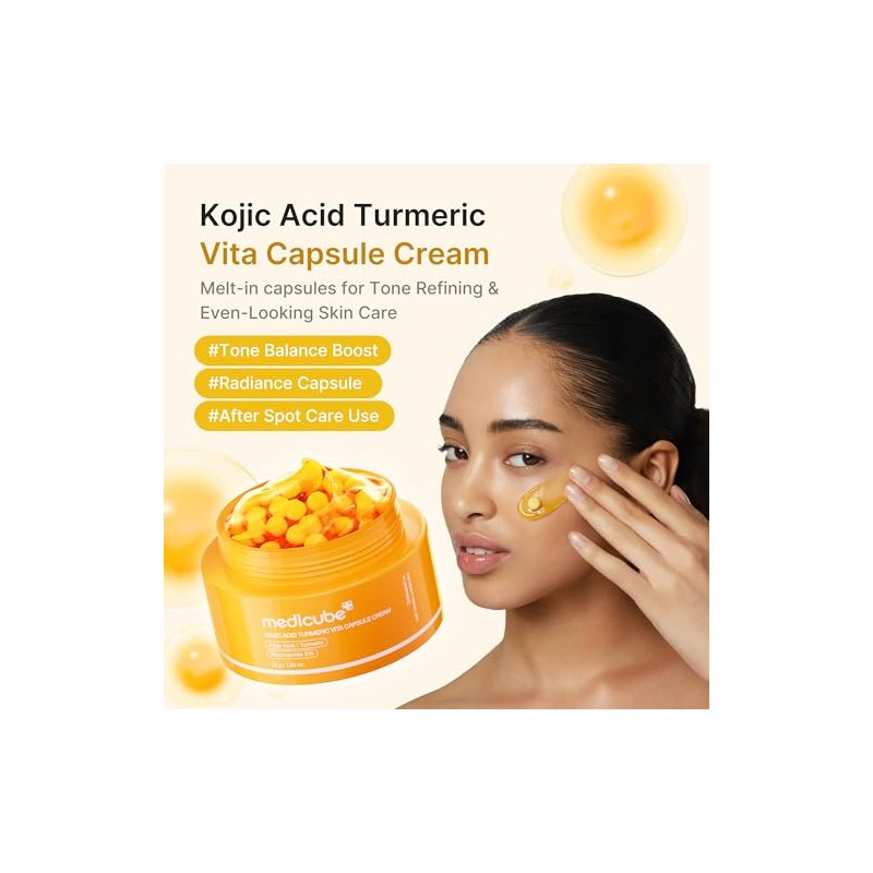 Medicube Capsule Cream With Kojic Acid Turmeric For Uneven Skin