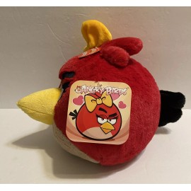 Commonwealth Angry Birds Seasons Valentine's Red Girl Bird Plush 2011 8" NO sound,NEW WithTag