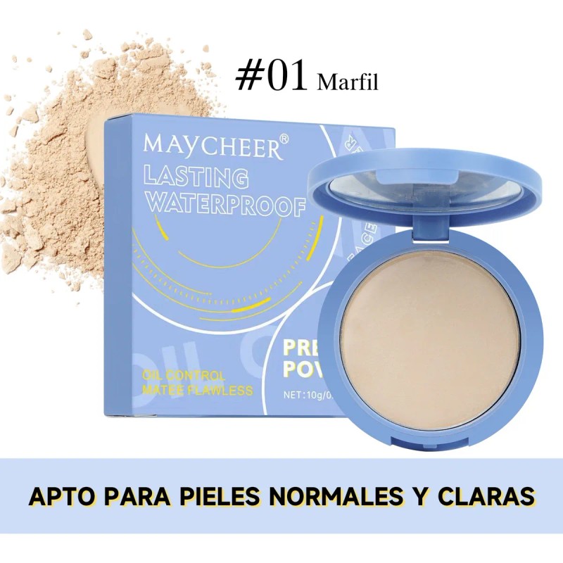 Polvo Compacto Fijador Mate Alta Cobertura Y Larga Duracin