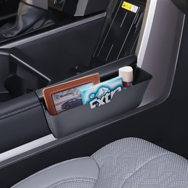 RUNROAD Center Console Gear Shift Organizer Tray Compatible with 2022 2023 2024 2025 Toyota Tundra Accessories, Hanging Armrest Storage Box for Tundra Shifter Side Tray Coin Holder Phone Pocket