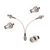BNC Splitter Cable 1 Male to 2 Female RG316 15CM