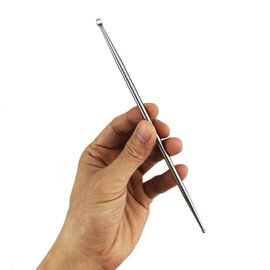 Airgoesin 2pcs Longer 7" Tonsil Stone Remover Pick Tonsillolith Premium Tool Stainless Steel Oral Cleaner to Get Rid of Bad Breath with 10 Silicone Caps