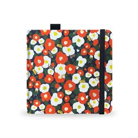 Watercolor Sketchbook,5x5 Inch Portable Square Cloth Cover Notebook, 20 Sheets Watercolor Textured Drawing Papers, 300 GSM Art Paper Sketchbook.Black Flower Cat