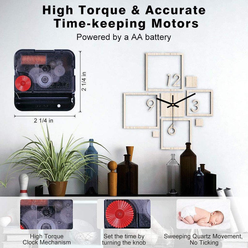 EMOON High Torque 12888 Clock Movement Mechanism with 3 Pairs