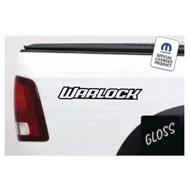 Decal Mods Warlock Bedside Graphic Decal/Sticker fits Dodge Ram (Set of 2) Black Gloss - CB | SD3W0