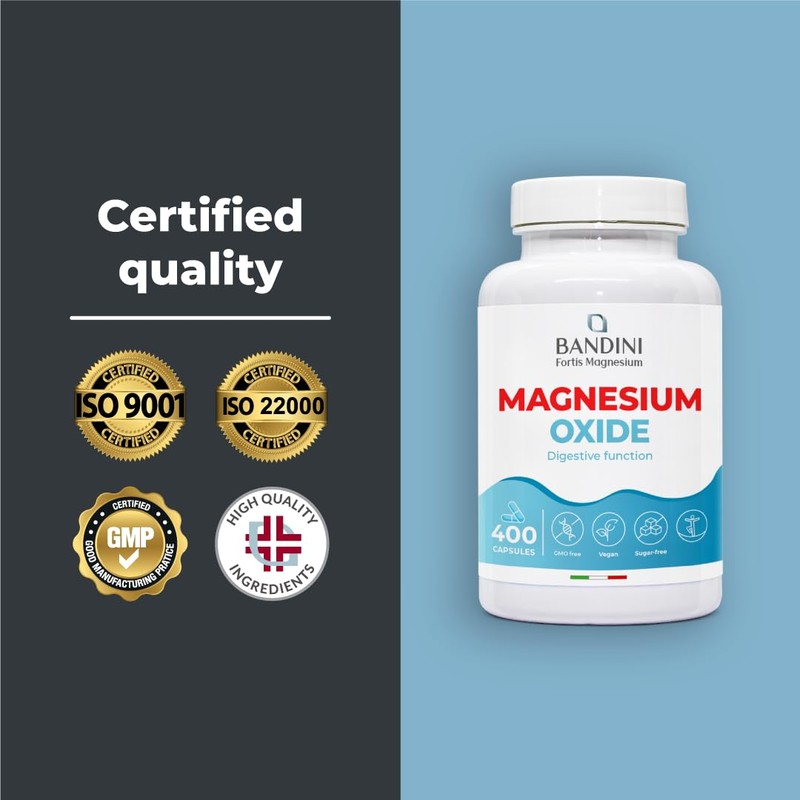 Bandini® Magnesium Oxide 400 Capsules (+1 Year), 664 mg (Including